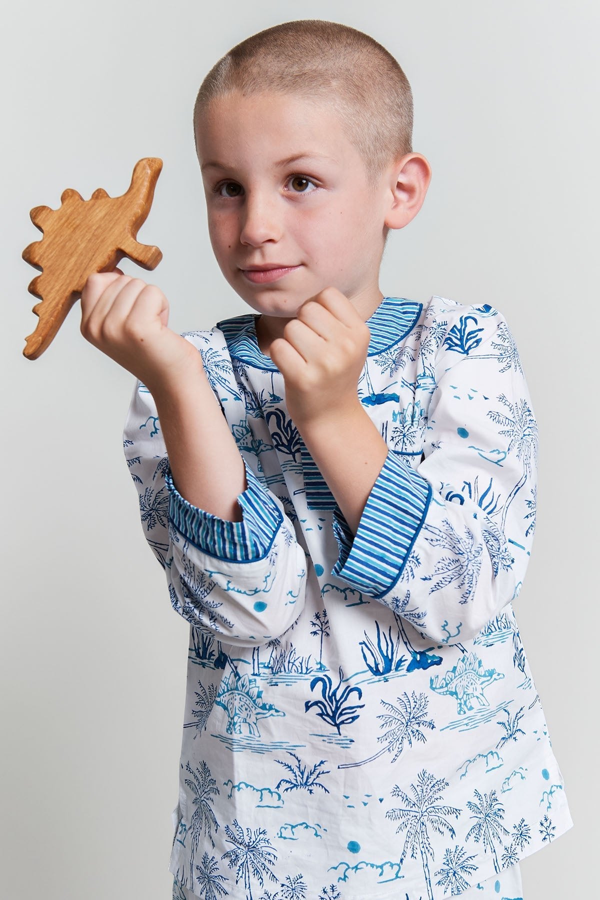 jurassic landscape - organic cotton kids pyjama set - Kutti Lulu