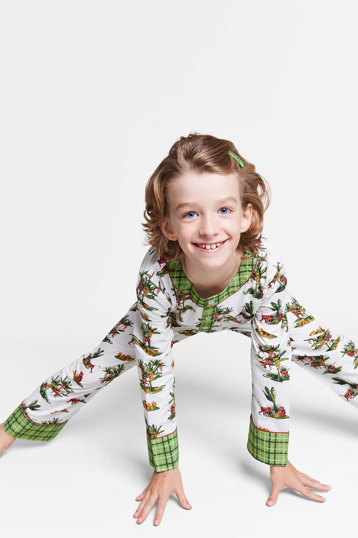 monkey gone bananas - organic cotton kids pyjama set - Kutti Lulu