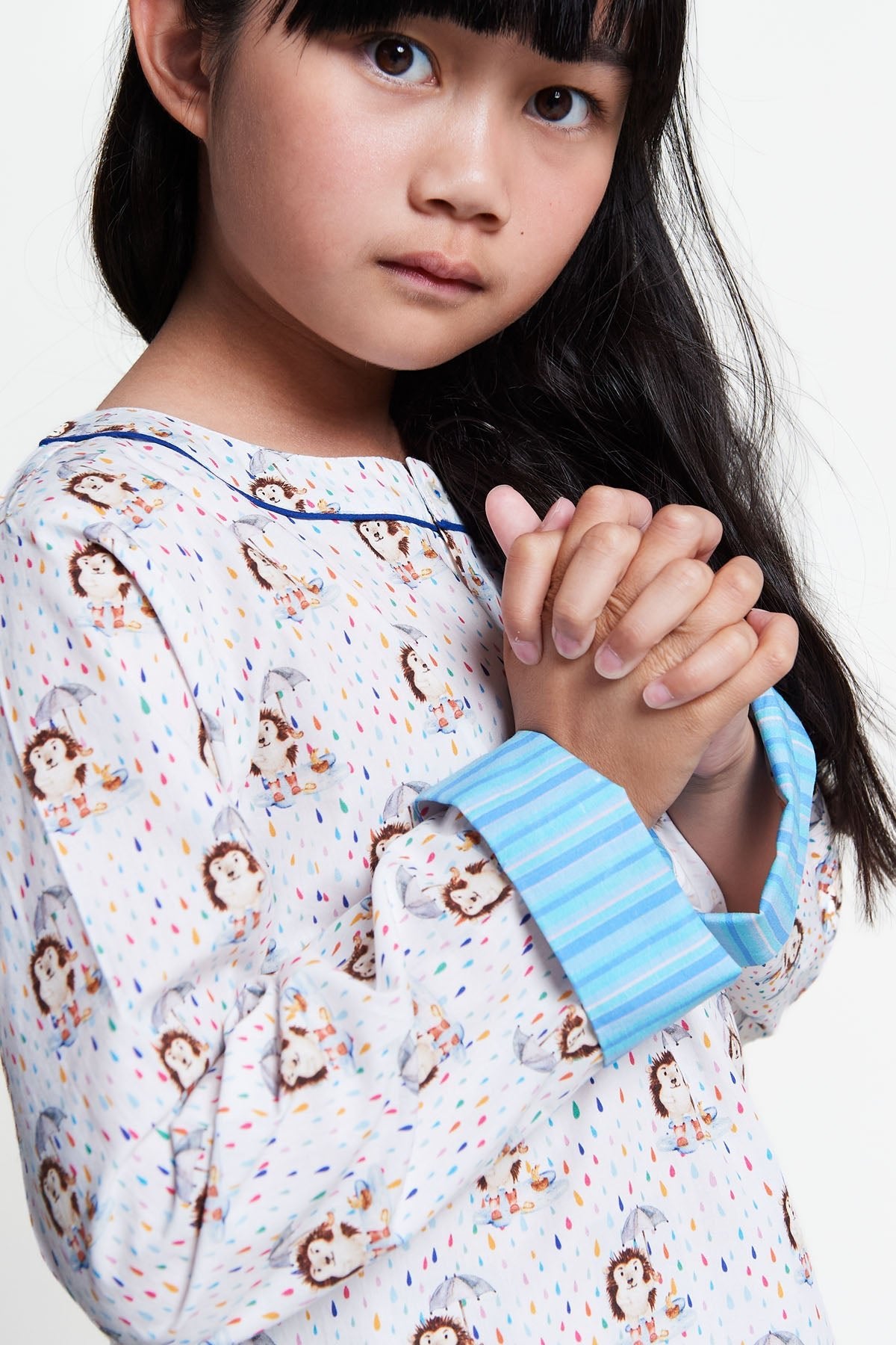 raindrops keep falling - organic cotton baby pyjama set - Kutti Lulu