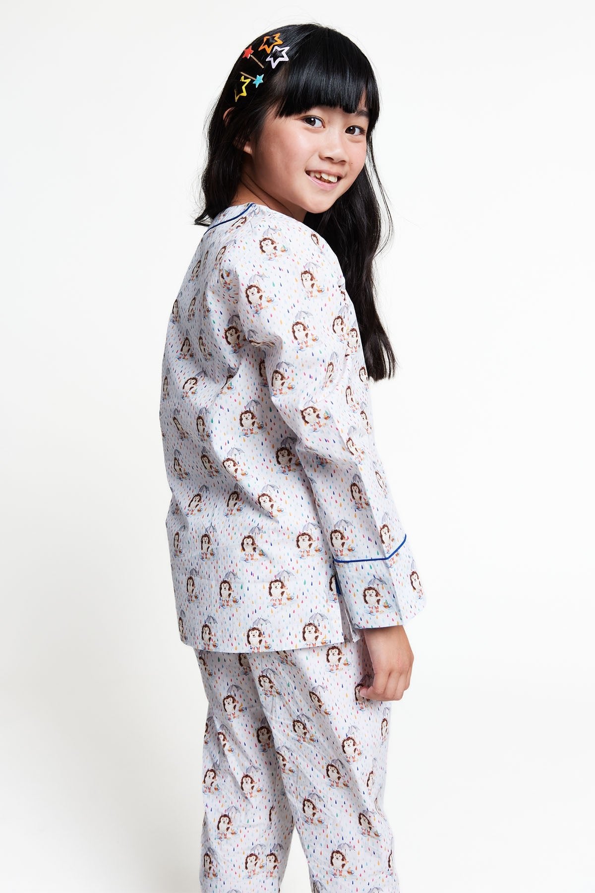 raindrops keep falling - organic cotton kids pyjama set - Kutti Lulu