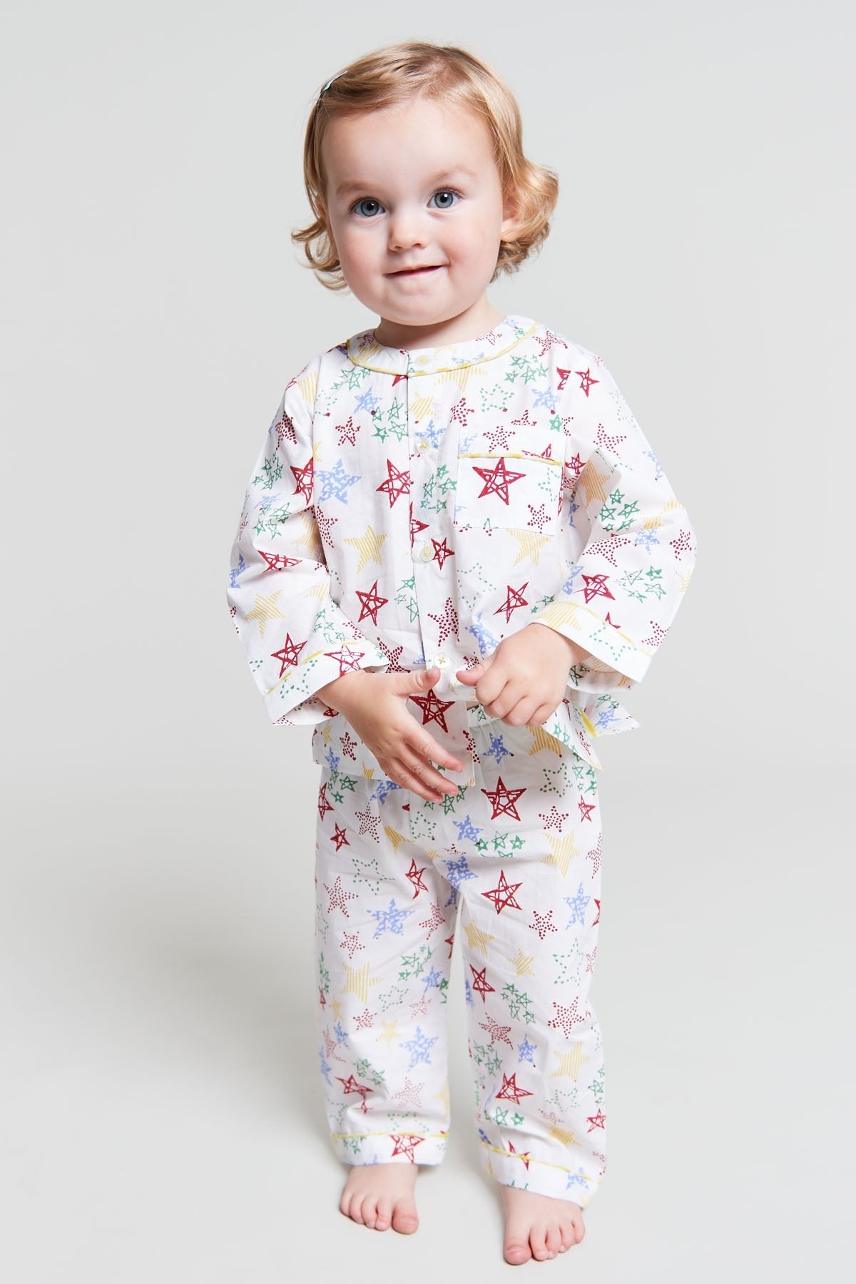 stars shining - organic cotton baby pyjama set - Kutti Lulu